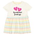 thumbnail image 3 of Inktastic My Godmother Loves Me Hearts Girls Baby Dress, 3 of 5