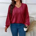 thumbnail image 2 of ZJXFGS Plus Size Sweaters for Women Oversized Knit Sweaters Womens Plus Size Tops Loose Pullover Tunic Sweater Red 4XL, 2 of 4
