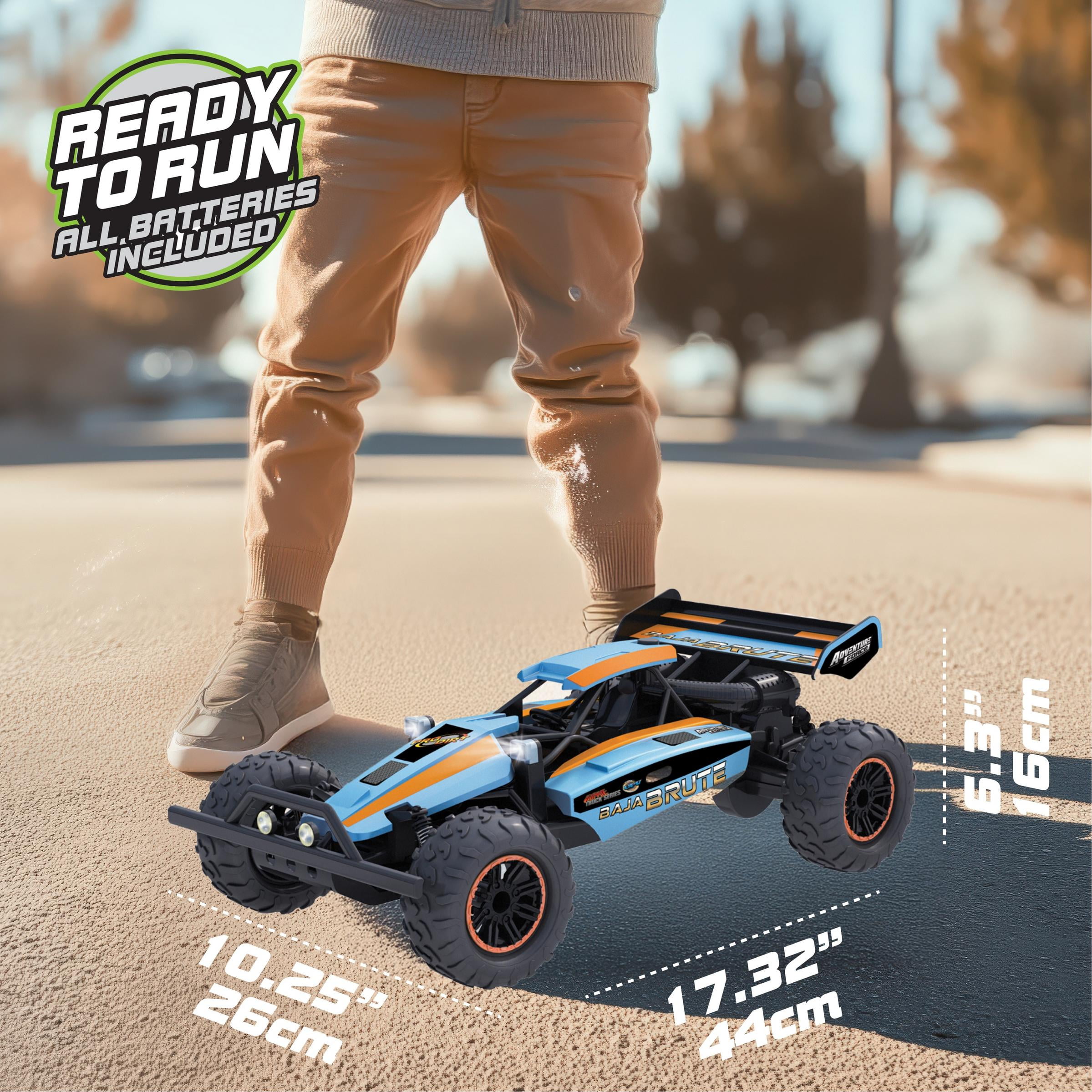 Adventure Force (1:8) Baja Brute Remote Control Ice Blue Buggy, WR5-88G21U-BL