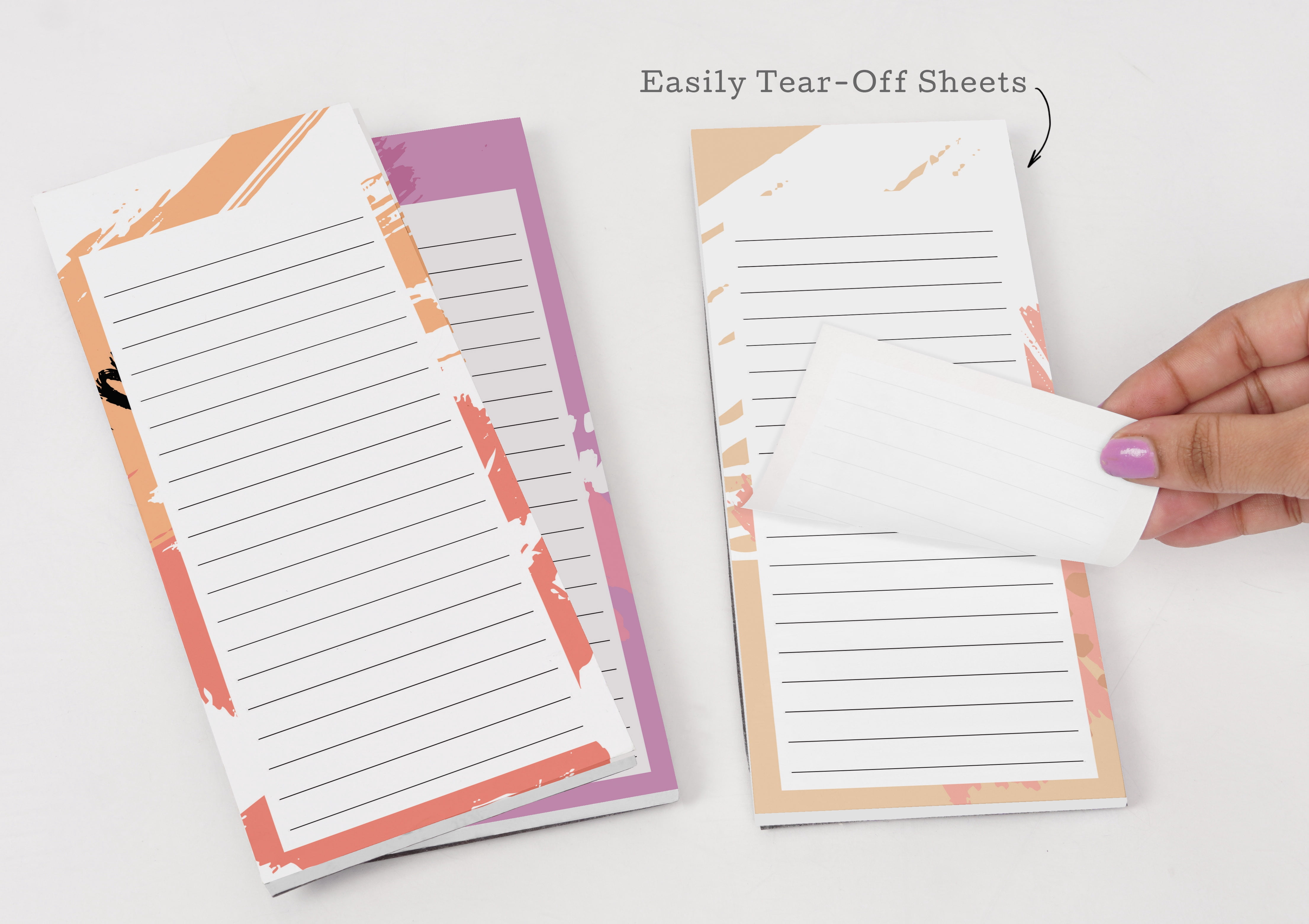 Inkdotpot Pack of 3 Magnetic Fridge To-Do List Notepads- Magnetic Memo Pads For Refrigerator-(50 Sheets Each)-MI