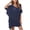 Navy, variant on Women's Ruffle Batwing Sleeve Beach Cover Up Sheer Bikini Coverup Blouse Tops Asymmetrical Hem for Summer Casual Wear Womens Coverups Skirt White One Size