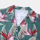 thumbnail image 4 of Camisas De Vestir Para Hombre Camisas de un solo pecho de primavera y verano para hombre, camisas de vacaciones al libre con bolsillo de manga corta y solapa con estampado informal para (Green, M), 4 of 7