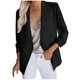 thumbnail image 2 of Puntoco Chaqueta Cárdigan De Traje Pequeño Versátil De Color Sólido De Manga Larga Sin Cuello Ajustado para Mujer Puntoco Puntoco-7298, 2 of 8