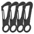 thumbnail image 2 of 4pcs Stainless Steel Carabiner Multi‑Function D‑Ring Outdoor Climbing Quick Hanging Buckle for Bottle Opener Key StorageBlack, 2 of 14
