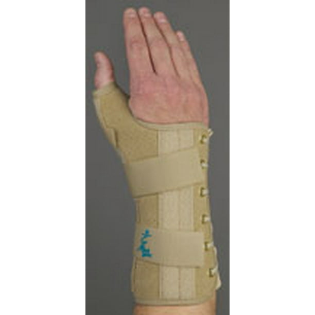 Med Spec Ryno Lacer Wrist & Thumb Support, Beige, Small Right Walmart