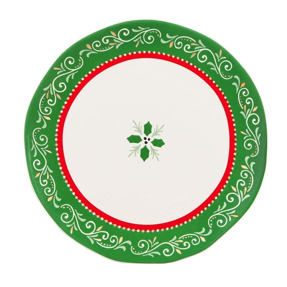 Evergreen Christmas Traditions Ceramic 10" DInner Plate