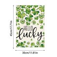 thumbnail image 2 of Uuowzo Happy St Patrick's Day Garden Flags for Outside, Lucky Clovers Small Seasonal Decoration for Holiday Irish Anniversary Yard Outdoor Decor 12x18 Inch, 2 of 5