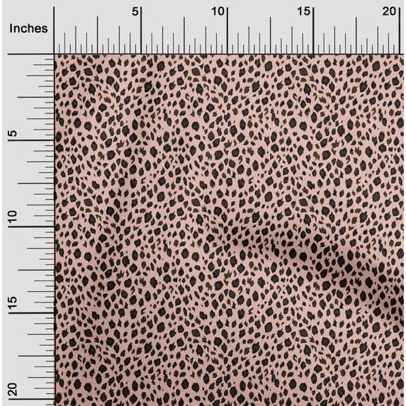oneOone Polyester Lycra Fabric Leopard Animal Skin Fabric Prints by Yard 56 Inch Wide