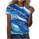 thumbnail image 1 of Tops de Ajuste Suelto para las Mujeres Impreso Manga Corta Suéter Camiseta Cuello Redondo Blusa Casual, Top de Moda para el Uso Diario Y las Salidas, 1 of 7
