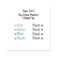 thumbnail image 6 of EXPO 2-in-1 Dry Erase Markers, Chisel Tip, Assorted Colors, 4 Count, 4 Pack, 6 of 6