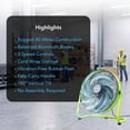 thumbnail image 4 of Comfort Zone 14-inch All-Metal Industrial Floor Fan with Adjustable Tilt, 4 of 7