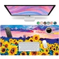 thumbnail image 1 of French Koko Large Mouse Pad Big Desk Mat Cute Mousepad XL Sunflower 30"x 15", 1 of 4