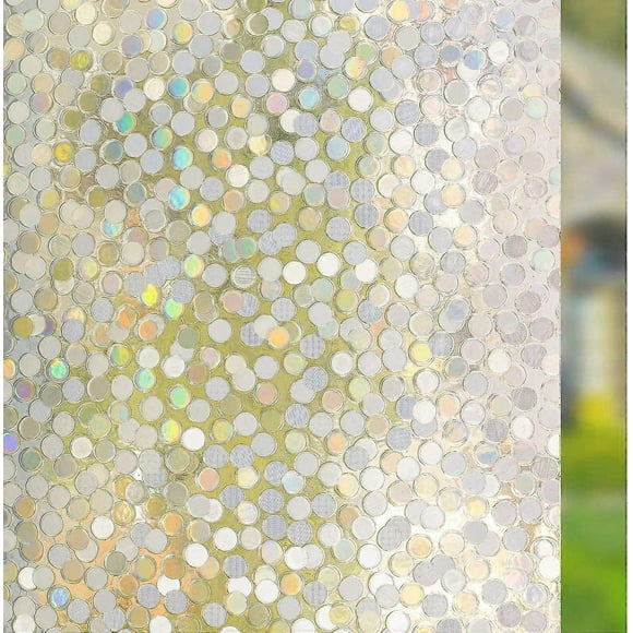 Window Film Privacy 3d Decorative Window Glass Film, Stained Glass Window Decals, Rainbow Door Window Covering
