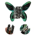 thumbnail image 3 of Unique Bargains Women's Butterfly Hair Clips 2 Pcs Green Black 4.49"x3.35"x1.57", 3 of 5