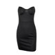 thumbnail image 1 of Mini vestidos de club sexy sin tirantes para mujer, tubo bodycon con dobladillo dividido, 1 of 6