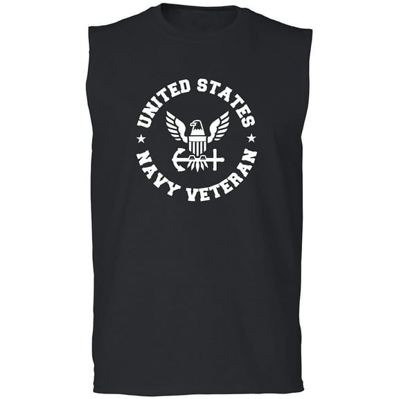United States Navy Veteran Circle Logo Adult Sleeveless Tee