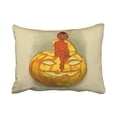 thumbnail image 1 of RYLABLUE Decorative Pillowcases Smiling Devil Lantern Pumpkin Throw Pillow Covers Cases Cushion Cover Case Sofa 20x30 Inches Two Side, 1 of 1