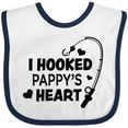 thumbnail image 3 of Inktastic I Hooked Pappy's Heart with Fishing Rod Boys or Girls Baby Bib, 3 of 4
