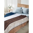 thumbnail image 5 of Blue Brown Farmhouse Flat Sheets Only California King Size, Soft Breathable Bed Top Sheets for Mattress, Vintage Retro Wooden Luxury Bedding Flat Sheets for Home Hotel Bedroom Bed Protection, 5 of 9