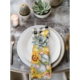 thumbnail image 2 of Gnomes Plaid Cloth Napkins Set of 4 Reusable Dinner Napkins, Yellow Sunflower Farmhouse Bee Black Check Cocktail Napkin Washable Table Napkins for Wedding/Holiday Party/Baby Shower 20"x20", 2 of 7
