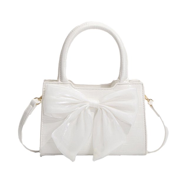 Bolsa bandolera de moda para mujer, diseño de lazo grande, Bolsa pequeño de Color sólido Ehuebsd Para Estrenar