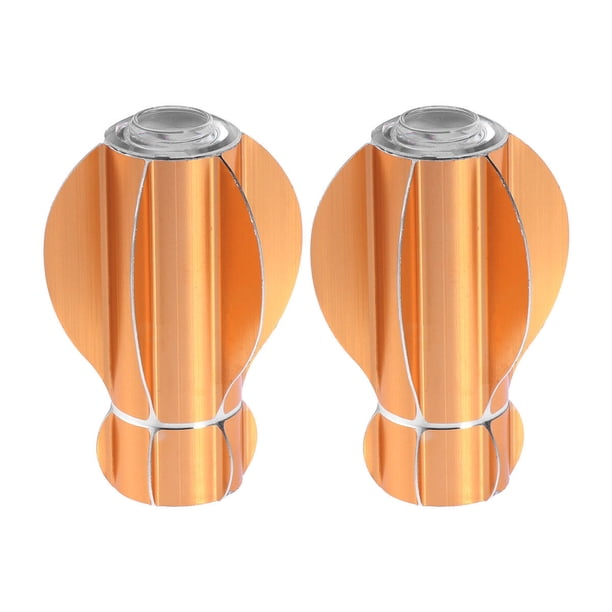 2 piezas de 28 mm de diámetro interior para barra de cortina de ventana, con diseño de carambola, remates para el hogar y la oficina (dorado)