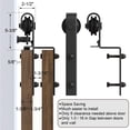 thumbnail image 4 of Sliding Barn Door Hardware Track Bent Hanger System 4-9.6FT ,Easy to Carry, 4 of 6