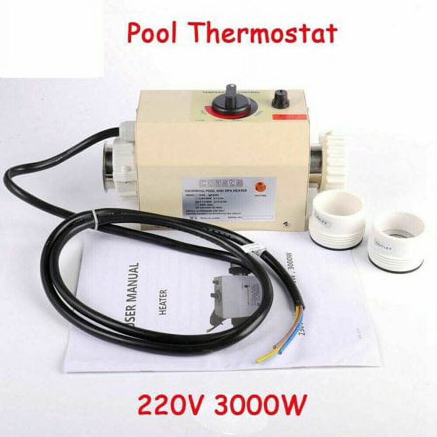 TOPCHANCES 220V 3KW Electric Water Heater Swimming Pool Thermostat SPA Bath Water Heater