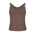 thumbnail image 5 of Summer Women'S Undershirts Tank Tops Solid Color Sleeveless Slims Coffee Athletic Tank Top XS-XL, 5 of 6