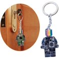 thumbnail image 2 of Porte-clés en Forme de Robot Électronique Arc-en-Ciel Porte-Clés Multifonctionnel Accessoire de Sac à Main pour Femmes Filles, 2 of 8