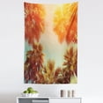 thumbnail image 1 of Tropical Tapestry, Trees in Sunlights Tranquility in Tropical Nature Landscape at Summer Theme, Fabric Wall Hanging Decor for Bedroom Living Room Dorm, 5 Sizes, Orange Green, by Ambesonne, 1 of 1