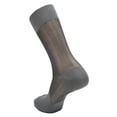 thumbnail image 3 of 3-Pack Mens Mid Calf Sheer Nylon Dress Socks (Medium Grey), 3 of 6