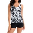 thumbnail image 1 of Conjunto de bikini sólido de contraste de pecho alto cómodo para mujer Conjuntos de traje de baño de una pieza OAVQHLG3B Store  lin121212, 1 of 4