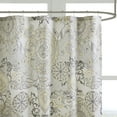 thumbnail image 7 of Madison Park Shower Curtain, Bohemian Floral Bathroom Curtain W/ 12 Button Holes, Yellow, 72" x 72", 7 of 7