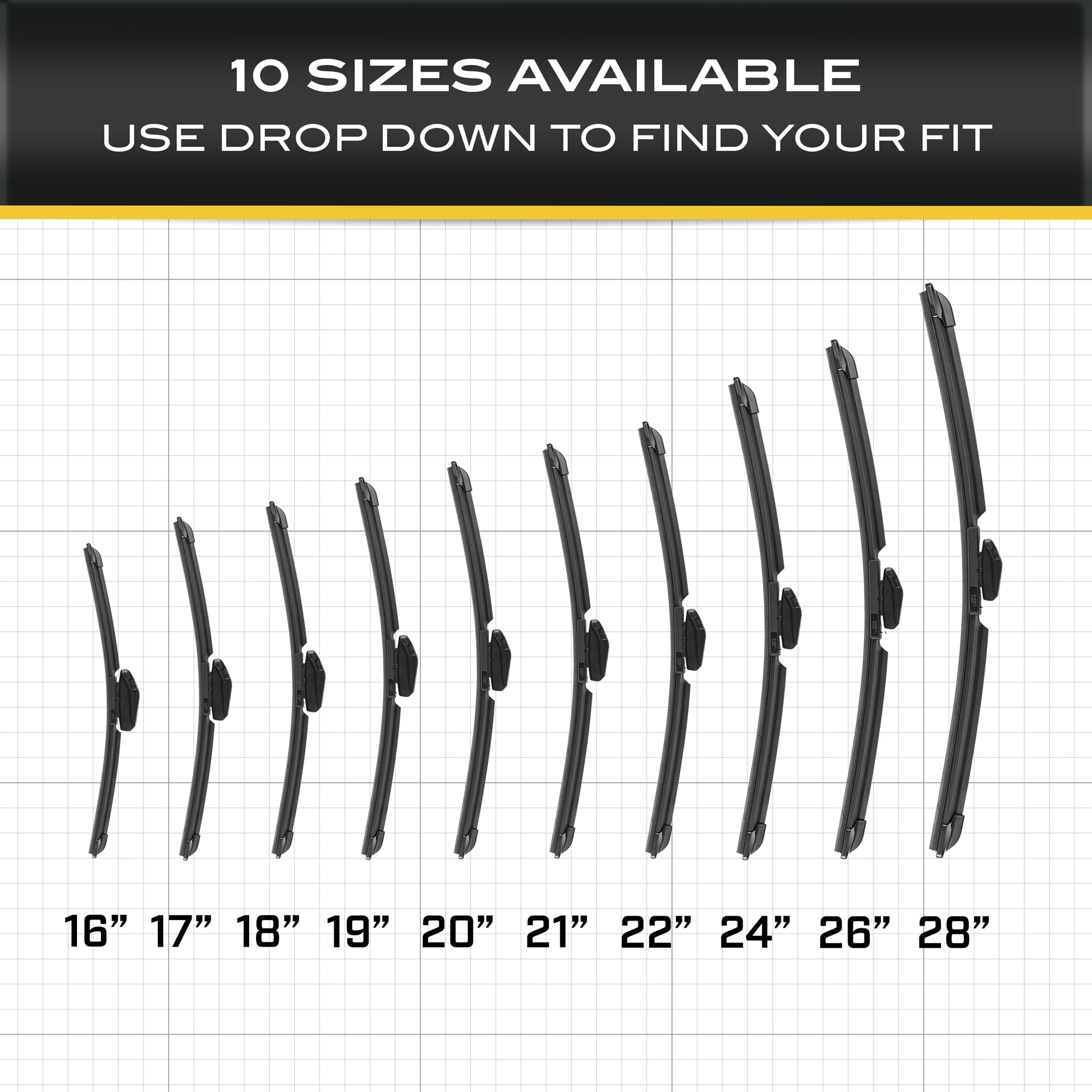 CAT C2.0 Wiper Blades (2-Pack), Front or Rear Wiper Blades for Cars SUVs Trucks, Direct OEM Replacement, Heavy Duty Streak-Free All Seasons Silent Crystal Clear Easy Installation - 26" + 21"