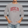 thumbnail image 2 of T-shirts pour Hommes Manches 3/4 Col Rond Confortable Ajustement Gradué Gris Automne Taille g, 2 of 4