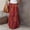 Red, variant on Women's Bohemian Print Midi Skirt Elastic High Waist Pleated Flowy Long Skirts Gypsy Hippie Style Clothing