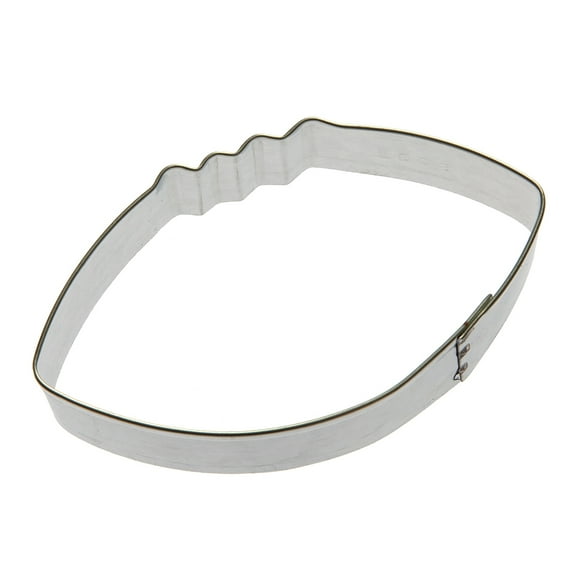 Foose Brand Football Cookie Cutter 3.75 in, Tin Plate Steel, Handmade in USA