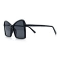 thumbnail image 6 of Womens Diva Oversized Butterfly Thin Plastic Fashion Retro Sunglasses All Black, 6 of 8