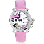 Disney Women's Leather Strap Minnie Mous
