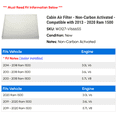 thumbnail image 2 of Cabin Air Filter - Non-Carbon Activated - Compatible with 2013 - 2020 Ram 1500 2014 2015 2016 2017 2018 2019, 2 of 2