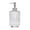 Stainless Rustic, variant on Rail19 Parisian Clear Fluted Glass Soap Dispenser - Refillable Lotion & Hand Soap for Kitchen and Bathroom, 10oz (Bronze Rustic)