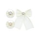 thumbnail image 3 of INSPIRE CHIC Broche de mujer Clip de malla con flores, perlas y strass en color sólido, Beige, 3 of 5