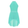 thumbnail image 4 of Zaldita Girls Sleeveless Sequins Ballet Latin Salsa Dance Dress Asymmetrical Chiffon Modern Contemporary Lyrical Dress Mint Green 10, 4 of 7