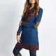 thumbnail image 4 of Moda mujer Casual apenado Patchword bufanda cuello blusa manga larga Tops Fridja  FKASFK3502, 4 of 9