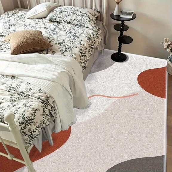 5.3'x7.5' foot runner rug washable abstract runner rug runner rug non slip alexander home rug room rug