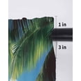 thumbnail image 6 of Coastal Ocean Tier Curtains 24 Inch Length,Sheer Curtains for Bedroom Living Room Window Sandy Beach Coconut Tree Blue Sky Scenery Small Half Window Kitchen Curtains & Drapes 27.5"x24" 2 Panels, 6 of 6