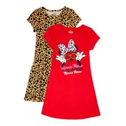 minnie mouse girls short sleeve play dress 2 pack sizes 4 12 walmart com