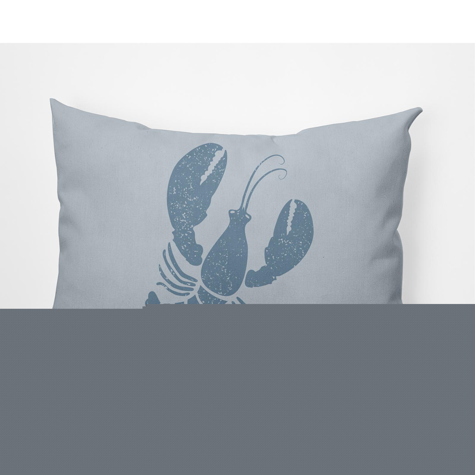 thumbnail image 2 of E by Design Lobster Nautical Indoor/Outdoor Lumbar Throw Pillow, 2 of 4