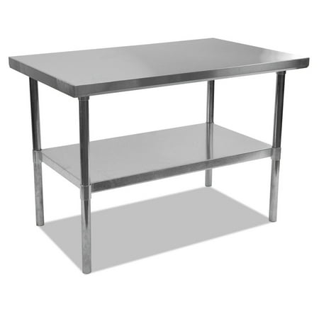 Alera NSF Stainless Steel Commercial Kitchen Prep & Work Table - Multiple Sizes Available - 48" x 30" x 35" - Silver